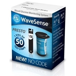 WaveSense Presto Blood Glucose Test Strips