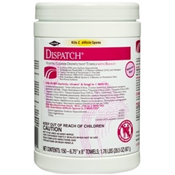 Dispatch Hospital Cleaner Disinfectant Towels with Bleach