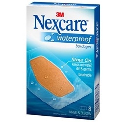 Nexcare Waterproof Clear Knee & Elbow Bandages