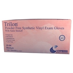 Trilon Powder Free Synthetic Vinyl Exam Gloves