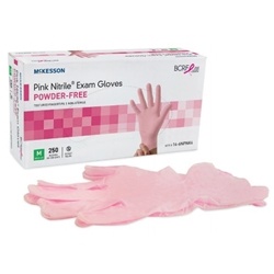 McKesson Pink Nitrile Exam Gloves