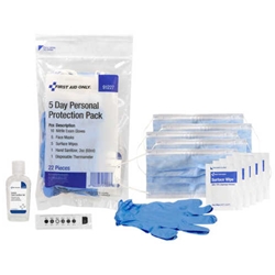 First Aid Only 5 Day Personal Protection Pack