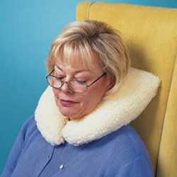 Hermell Imitation Sheepskin Neck Pillow