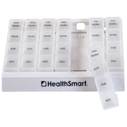 HealthSmart Weekly Pill Organizer Medication Planner