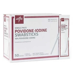 Medline Povidone Iodine PVP Swabsticks