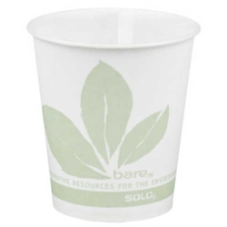 Solo Leaf Print Compostable Paper Cold Cups
