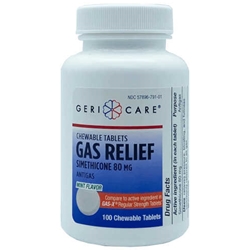 GeriCare Chewable Gas Relief Simethicone Tablets