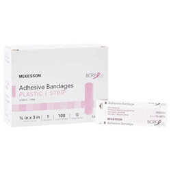 McKesson Pink Adhesive Strip Bandages