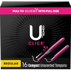 U by Kotex Click Compact Unscented Tampons