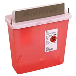 SharpSafety Sharps Disposal Container with Mailbox-Style Lid