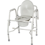 Drive Medical Steel Drop Arm Commode with Padded Arms